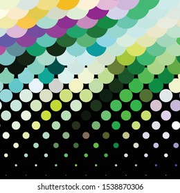 Geometric colorful vector background. Abstract halftone illustration pattern. Vintage texture