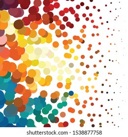 Geometric colorful vector background. Abstract halftone illustration pattern. Vintage texture