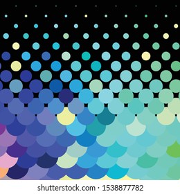 Geometric colorful vector background. Abstract halftone illustration pattern. Vintage texture