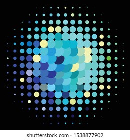 Geometric colorful vector background. Abstract halftone illustration pattern. Vintage texture