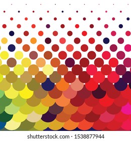 Geometric colorful vector background. Abstract halftone illustration pattern. Vintage texture