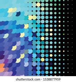 Geometric colorful vector background. Abstract halftone illustration pattern. Vintage texture