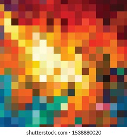 Geometric colorful vector background. Abstract halftone illustration pattern. Vintage texture