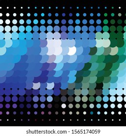 Geometric colorful vector background. Abstract halftone illustration pattern. Vintage texture