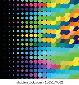 Geometric colorful vector background. Abstract halftone illustration pattern. Vintage texture