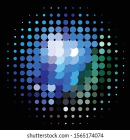 Geometric colorful vector background. Abstract halftone illustration pattern. Vintage texture