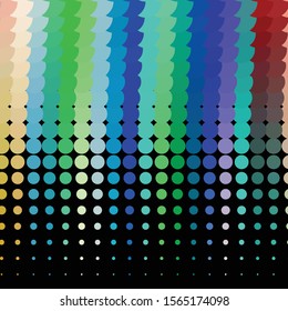 Geometric colorful vector background. Abstract halftone illustration pattern. Vintage texture