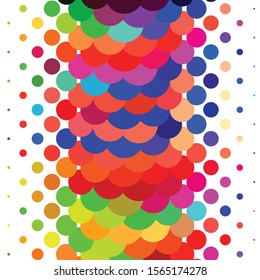 Geometric colorful vector background. Abstract halftone illustration pattern. Vintage texture