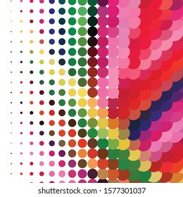 Geometric colorful vector background. Abstract halftone illustration pattern. Vintage texture