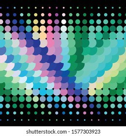 Geometric colorful vector background. Abstract halftone illustration pattern. Vintage texture