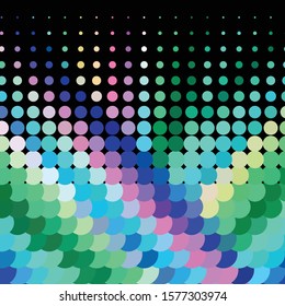 Geometric colorful vector background. Abstract halftone illustration pattern. Vintage texture