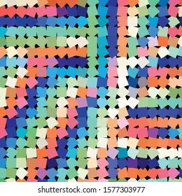 Geometric colorful vector background. Abstract halftone illustration pattern. Vintage texture