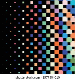 Geometric colorful vector background. Abstract halftone illustration pattern. Vintage texture
