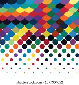 Geometric colorful vector background. Abstract halftone illustration pattern. Vintage texture