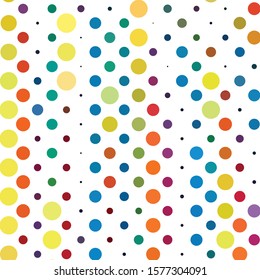 Geometric colorful vector background. Abstract halftone illustration pattern. Vintage texture