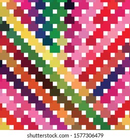 Geometric colorful vector background. Abstract halftone illustration pattern. Vintage texture