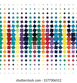 Geometric colorful vector background. Abstract halftone illustration pattern. Vintage texture