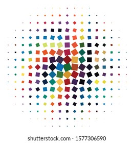 Geometric colorful vector background. Abstract halftone illustration pattern. Vintage texture