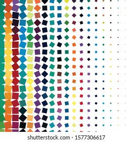 Geometric colorful vector background. Abstract halftone illustration pattern. Vintage texture