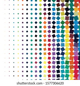 Geometric colorful vector background. Abstract halftone illustration pattern. Vintage texture