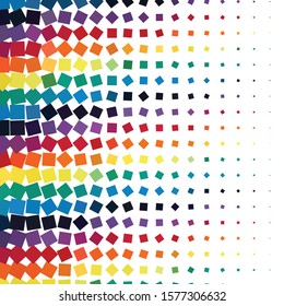 Geometric colorful vector background. Abstract halftone illustration pattern. Vintage texture