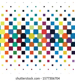 Geometric colorful vector background. Abstract halftone illustration pattern. Vintage texture