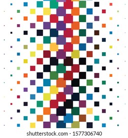 Geometric colorful vector background. Abstract halftone illustration pattern. Vintage texture