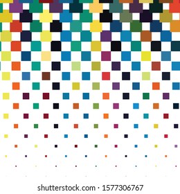 Geometric colorful vector background. Abstract halftone illustration pattern. Vintage texture