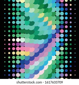Geometric colorful vector background. Abstract halftone illustration pattern. Vintage texture