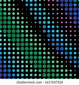 Geometric colorful vector background. Abstract halftone illustration pattern. Vintage texture