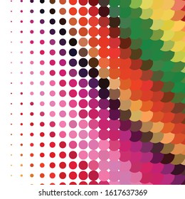 Geometric colorful vector background. Abstract halftone illustration pattern. Vintage texture