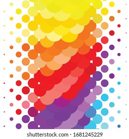 Fondo vectorial geométrico colorido. Patrón abstracto de ilustración de medio tono. Textura vintage