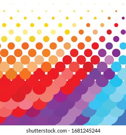 Geometric colorful vector background. Abstract halftone illustration pattern. Vintage texture