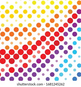 Geometric colorful vector background. Abstract halftone illustration pattern. Vintage texture