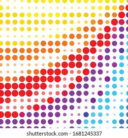 Geometric colorful vector background. Abstract halftone illustration pattern. Vintage texture