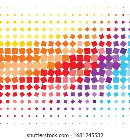 Geometrisches bunter Hintergrund der Vektorillustration. Abstraktes Halftone-Illustrationsmuster. Vintage-Textur