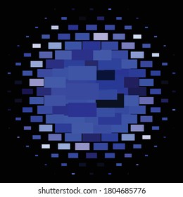 Geometrischer, bunter Vektorhintergrund. Abstraktes Halftone-Illustrationsmuster. Vintage-Textur