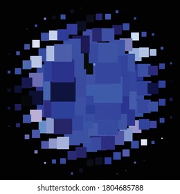 Geometric colorful vector background. Abstract halftone illustration pattern. Vintage texture