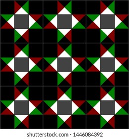 Geometric colorful vintage tiles pattern for floor and walls 
