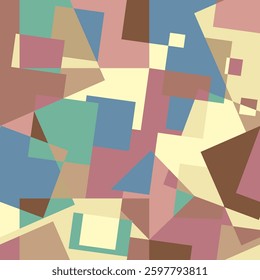 Geometric colorful wallpaper design, textures, textiles. A template for a splash screen, wallpaper, or banner. The idea of interior design and creativity 