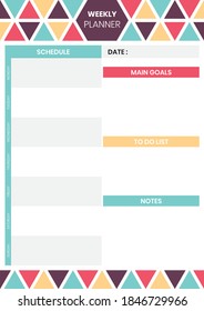 Geometric Colorful Weekly Planner Template