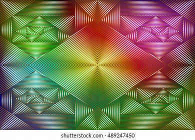 Geometric coloring background with shiny effect. Vector illustration