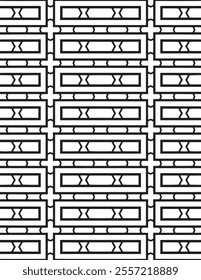 Geometric Coloring Pattern Black Lineart