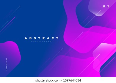 Geometric colors background. Fluid shapes composition. 