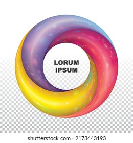 Geometric colors circular frame abstract technology background. 