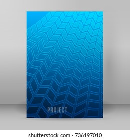 Geometric colors gradient background of bright perspective with lighting glowing restangle 2d effect lattice lines & figure. Graphic template. Vector EPS 10 business brochure A4 format