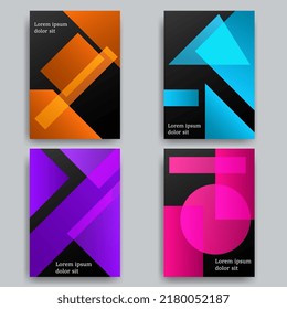 plantillas de fondo de degradado de colores geométricos para el paquete de impresión. plantilla para carteles, folletos, portada de fondo, etc