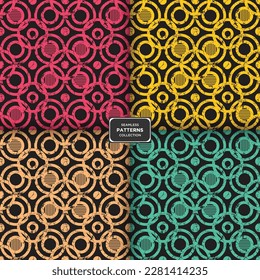 Geometric coloured vector seamless pattern design