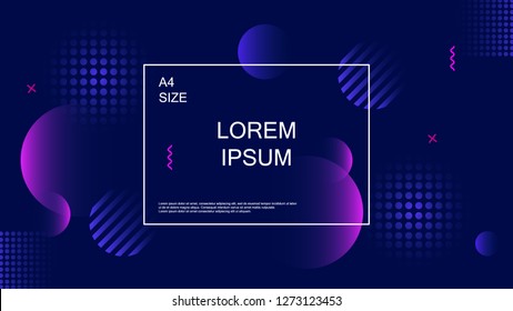 Geometric colourful background, fluid trendy color. Eps10 vector. 
