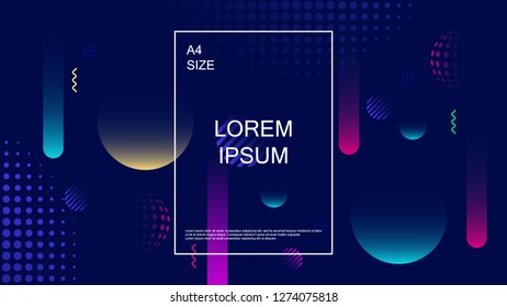 Geometric colourful background, fluid trendy color. Eps10 vector. 